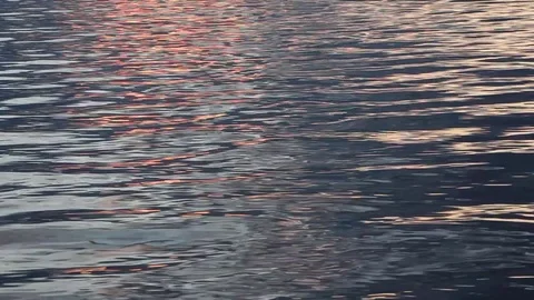 Water in the river at sunset, natural background Stock Footage 81204732