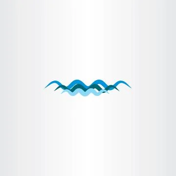 Water river wave symbol vector icon element Stock Illustration