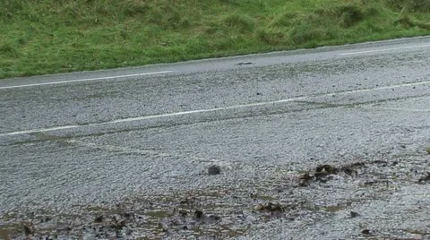 Water on a road (5) Stock Footage 12745885