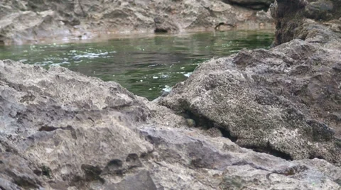 Water in the rock (7) Stock Footage 34563600