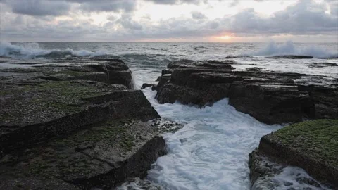 Water rock crack Stock Footage 223014962