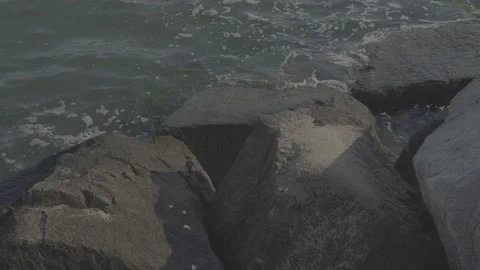 Water on the Rocks Stock Footage 168110243