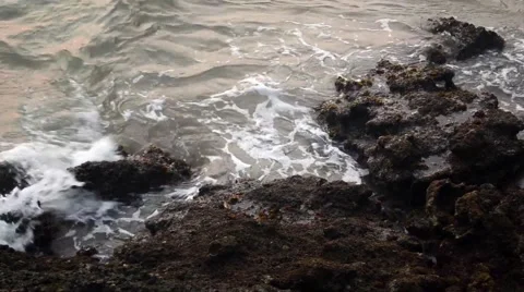 Water on the rocks. Krabi Stock Footage 49024186