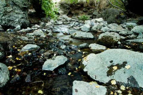 Water on the rocks Stock Photos