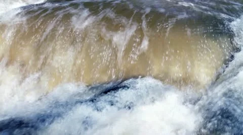Water is rolled through a stone Stock Footage 10946936