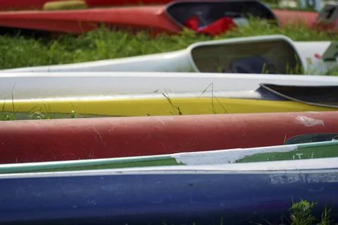 Water rowing classes, boats Stock Photos