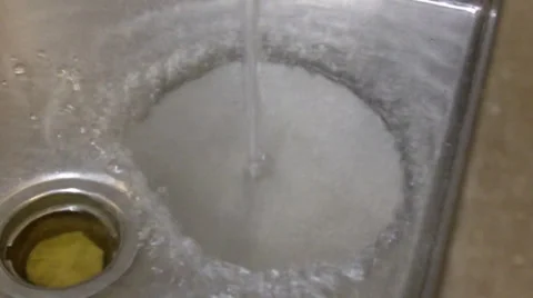 Water Running in the Chefs Kitchen Stock Footage 33966703