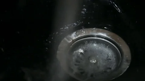Water running down the drain Stock Footage 85175200