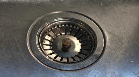 Water Running Down A Kitchen Sink Stock Footage 62465380