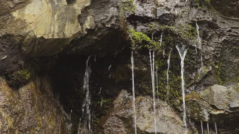 Water running down on a rock Stock Footage 96199497