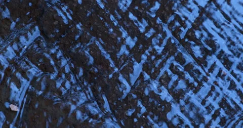 Water running in Moonlight Stock Footage 288128914