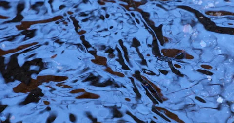 Water running in Moonlight Stock Footage 288129102