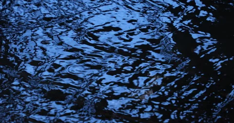 Water running in Moonlight Stock Footage 288134946