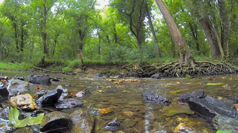 Water Running Over Rocks Stock Footage 36135616