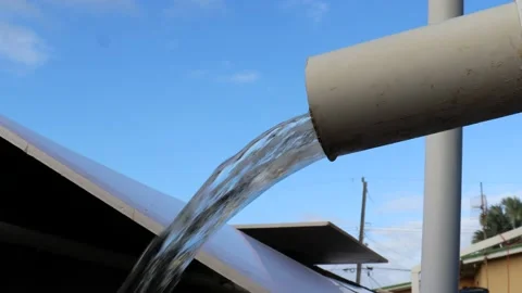 Water Running From Pipe Stock Footage
