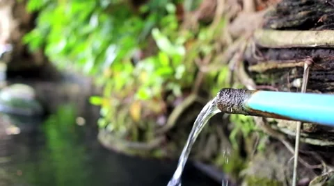 Water running from pipeline Video stock 40858811