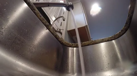 Water running in sink Stock Footage 43308488