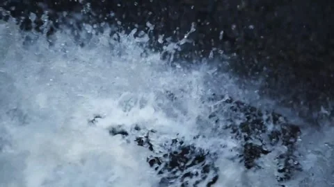 Water running in slow motion Stock Footage 318032639