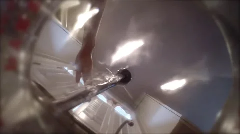 Water running slowly over camera Stock Footage 43308506