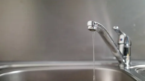 Water Running From a Tap Stock Footage 82631855
