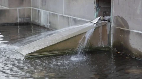 Water running from a tap of the natural source with SOUND Stock Footage 73400291
