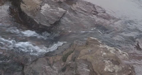 Water running Through mossy rocks Stock-Footage 335633120