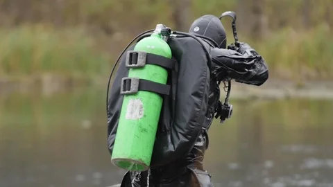 Water runoff from the Diver Stock Footage 105264133