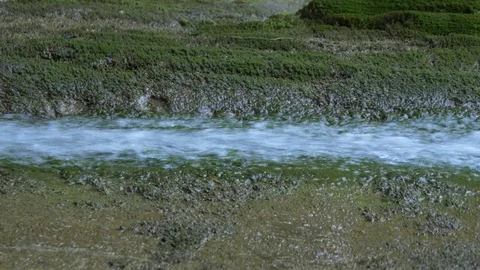 Water Runs in Horizontal Direction Stock Footage 105263345