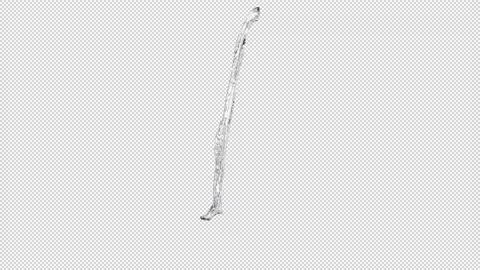Water runs for a while in front of the transparent background Stock Footage 236335864