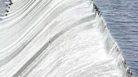 Water Rushing down Dam Close Up 스톡 동영상 52794955