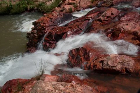 Water Rushing Down a Stream Stock Photos