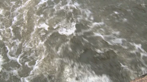 Water rushing during flood Stock Footage 31902605
