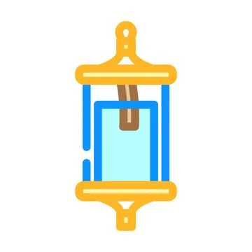 Water sampling bottle world ocean color icon vector illustration Stock Illustration