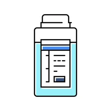Water sampling bottle world ocean color icon vector illustration Stock Illustration