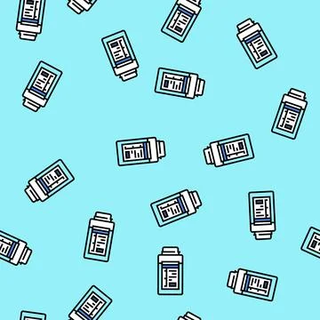Water sampling bottle world ocean vector seamless pattern Ilustración de archivo