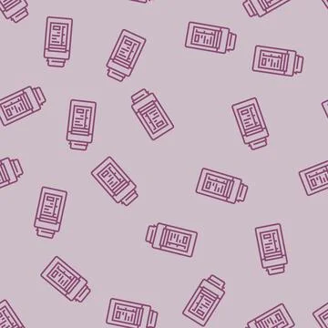 Water sampling bottle world ocean line seamless pattern Ilustración de archivo