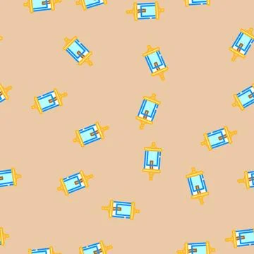 Water sampling bottle world ocean vector seamless pattern Ilustración de archivo