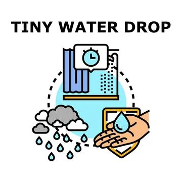 Water saving and natural resource management concept Illustrazione stock
