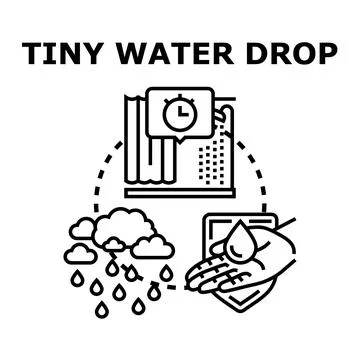 Water saving and natural resource management concept Stock Illustration