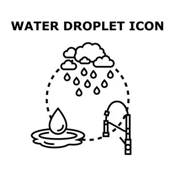 Water saving and rainfall drop cycle icon Stock Illustration
