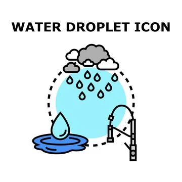Water saving and rainfall drop cycle icon Stock Illustration