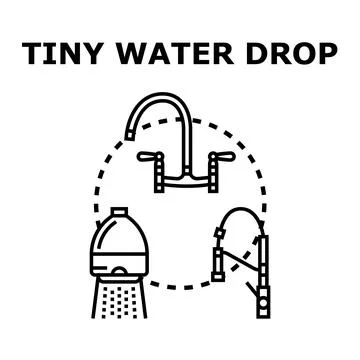 Water saving drop technology plumbing equipment Stock Illustration