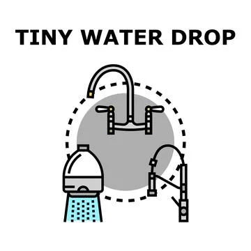 Water saving drop technology plumbing equipment Stock Illustration