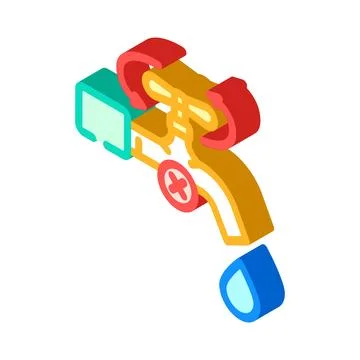 Water saving technology isometric icon vector illustration Stock Illustration