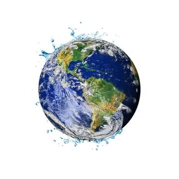 Water scarcity concept on earth. Elements of this image furnished by NASA. Foto stock