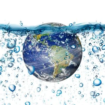 Water scarcity concept on earth. Elements of this image furnished by NASA. Foto stock