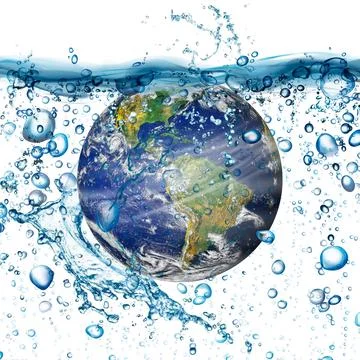 Water scarcity concept on earth. Elements of this image furnished by NASA. Фото