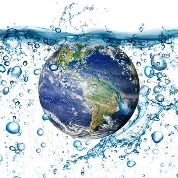 Water scarcity concept on earth. Elements of this image furnished by NASA. Foto stock