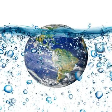 Water scarcity concept on earth. Elements of this image furnished by NASA. Stockfoto's