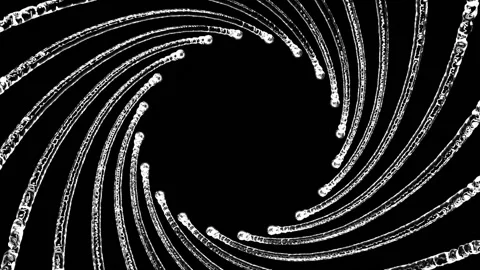 Water seamless animated round frame background Stock Footage 135947306